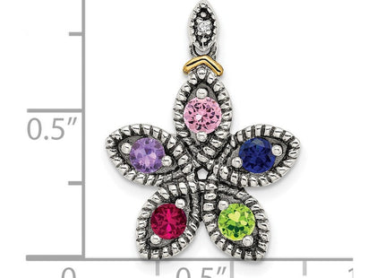 14k/Silver Two-Tone Pendants Style QMPD28 - Classique Jewelry Inc.