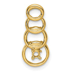 14K 1 Genuine Stone Family Pendant view