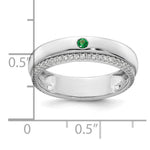 14K White Gold 1 Genuine Birthstone and Diamond Mother's Ring view