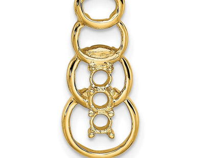 14K gold family pendant