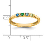 14K Yellow Gold 4 Genuine Birthstone Mother's Ring view
