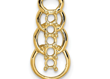 14K gold family pendant