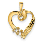 14K 2 Genuine Stone Family Pendant view