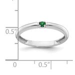 14K White Gold Genuine 1 Birthstone Mother's Ring view