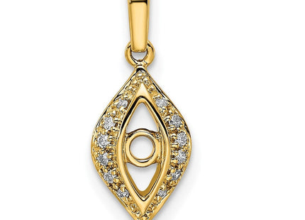 14K yellow gold diamond family pendant