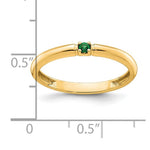 14K Yellow Gold 1 Genuine Birthstone Mother's Ring view