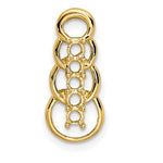 14K 5 Genuine Stone Family Pendant view