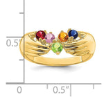 14K 5 Genuine Stone Family Ring view