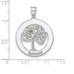 Sterling Silver/Rhodium-plated 1 Birthstone with SS Bezel Family Pendant view 6