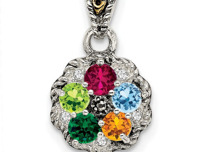 14k/Silver Two-Tone Pendants Style QMPD38 - Classique Jewelry Inc.