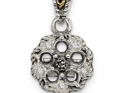 14k/Silver Two-Tone Pendants Style QMPD38 - Classique Jewelry Inc.