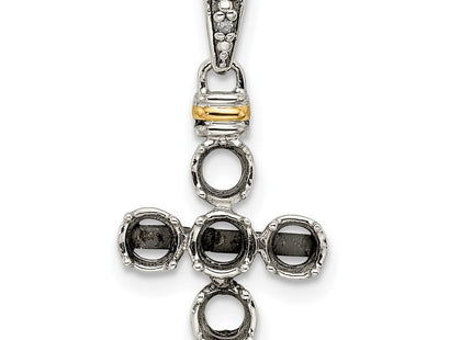 14k/Silver Two-Tone Pendants Style QMPD37 - Classique Jewelry Inc.