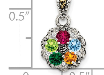 14k/Silver Two-Tone Pendants Style QMPD38 - Classique Jewelry Inc.