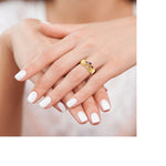 14K 6 Genuine Stone Family Ring view