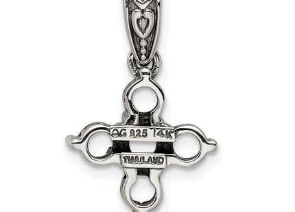 Sterling silver diamond mother pendant, additional view