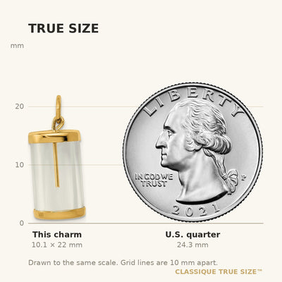 14K Fillable Capsule Charm