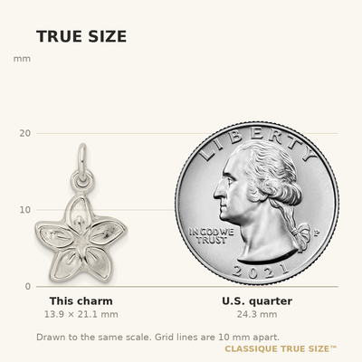 Sterling Silver Puffed Flower Charm