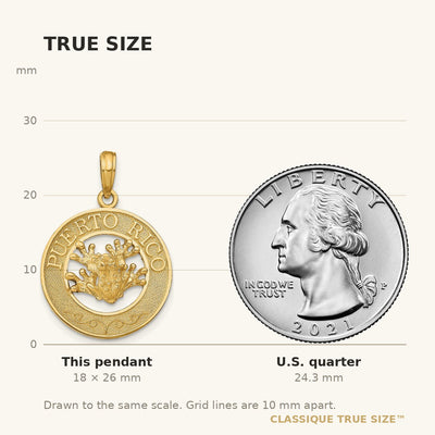 14K PUERTO RICO with Frog Pendant