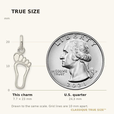 Sterling Silver Foot Charm