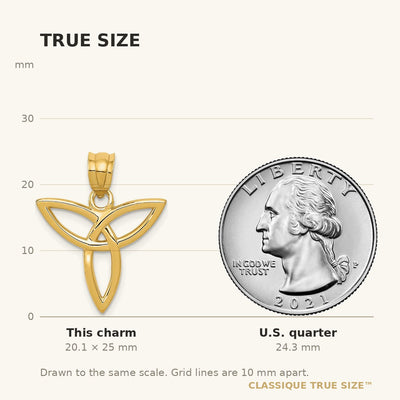 14K Trinity Symbol Charm