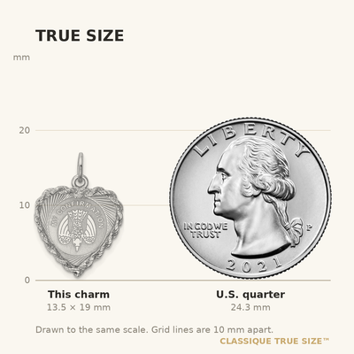 Sterling Silver Rhodium-plated My Confirmation Disc Charm, 19 x 16mm