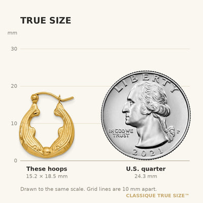 14K Dolphin Hoop Earrings