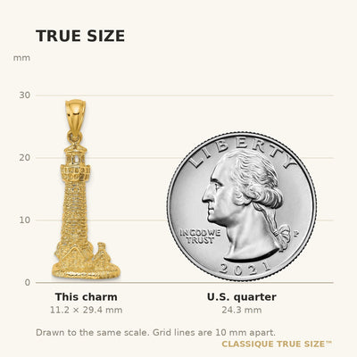 14K 2-D Assateague Island Lighthouse, Va Charm