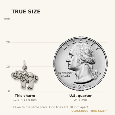 Sterling Silver Antique Elephant Charm