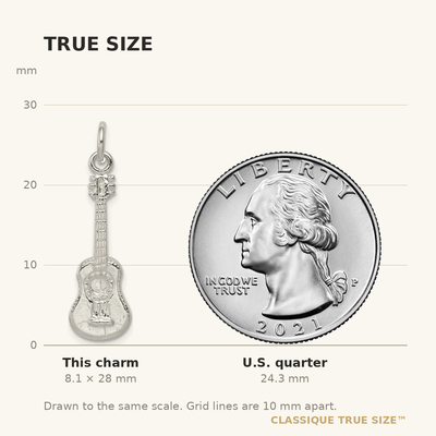 Sterling Silver Guitar Charm