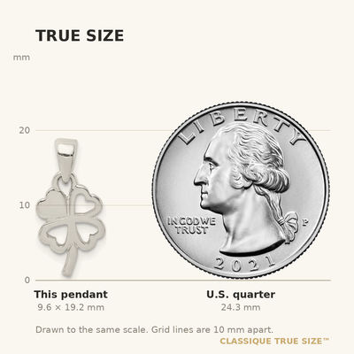 Sterling Silver Polished Clover Pendant