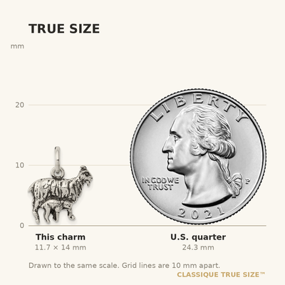 Sterling Silver Antiqued Goat Charm