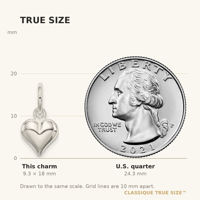 Sterling Silver Puff Heart Charm
