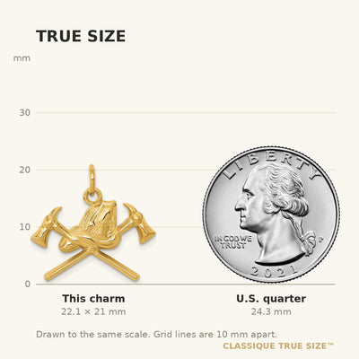 14K Fire Department Charm