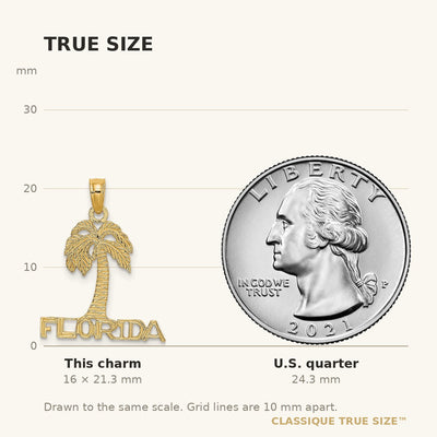 14K FLORIDA Palm Tree Charm