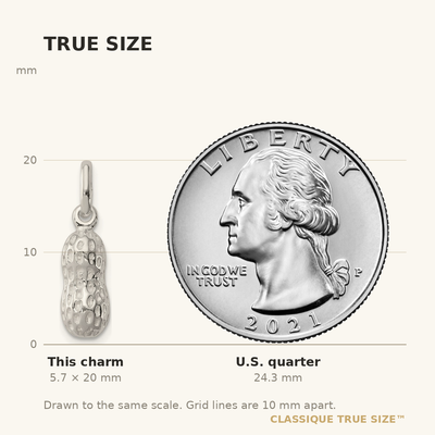 Sterling Silver Peanut Charm