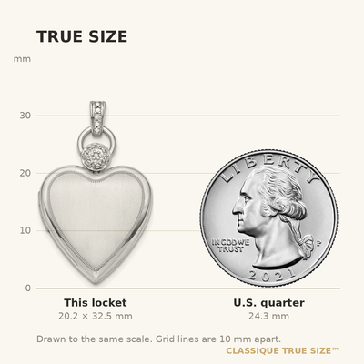 Sterling Silver Rhodium-plated Diamond Accented Satin Locket