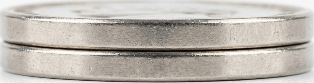 two nickels stacked